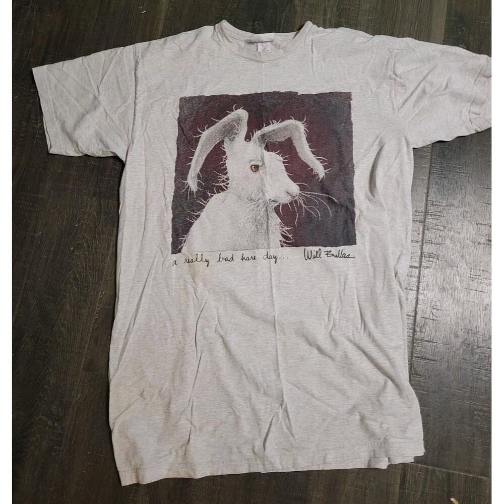 Vintage 1998 Bad Hare Day Bunny Will Bullas Shirt One Size Vintage Art Tee